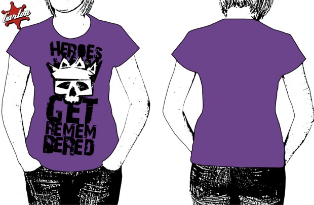 Koszulka damska HEROES GET REMEMBERED HEROES GET REMEMBERED violet